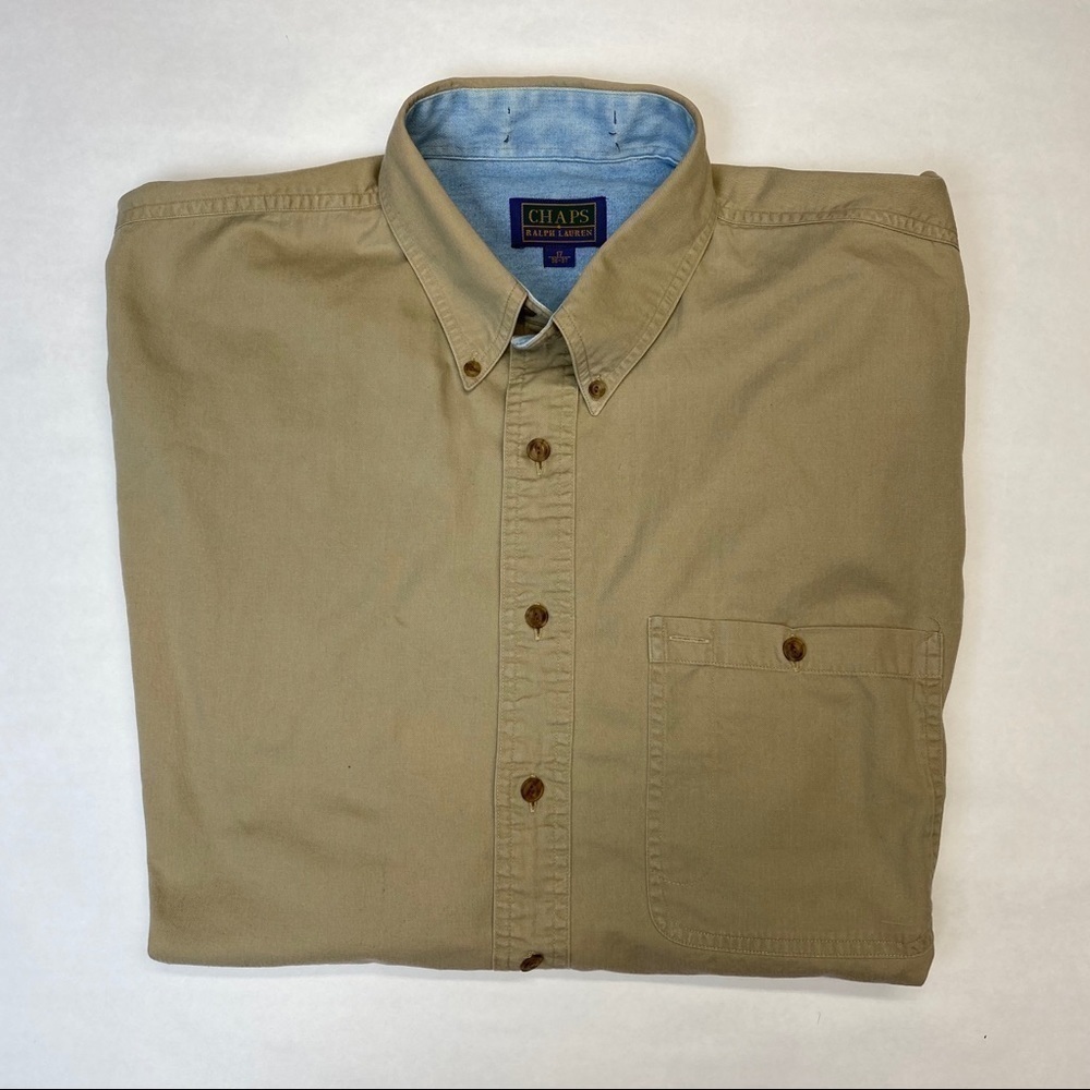 CHAPS RALPH LAUREN size 17 36-37 Button Down